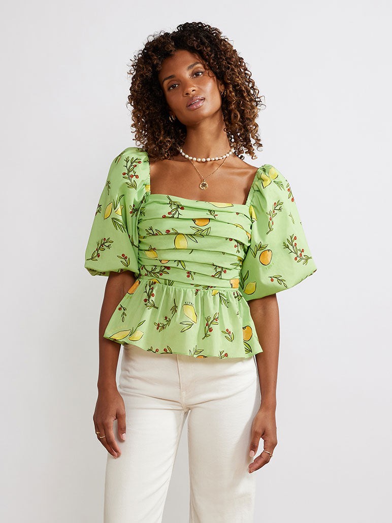 Lois Green Citrus Top view 3