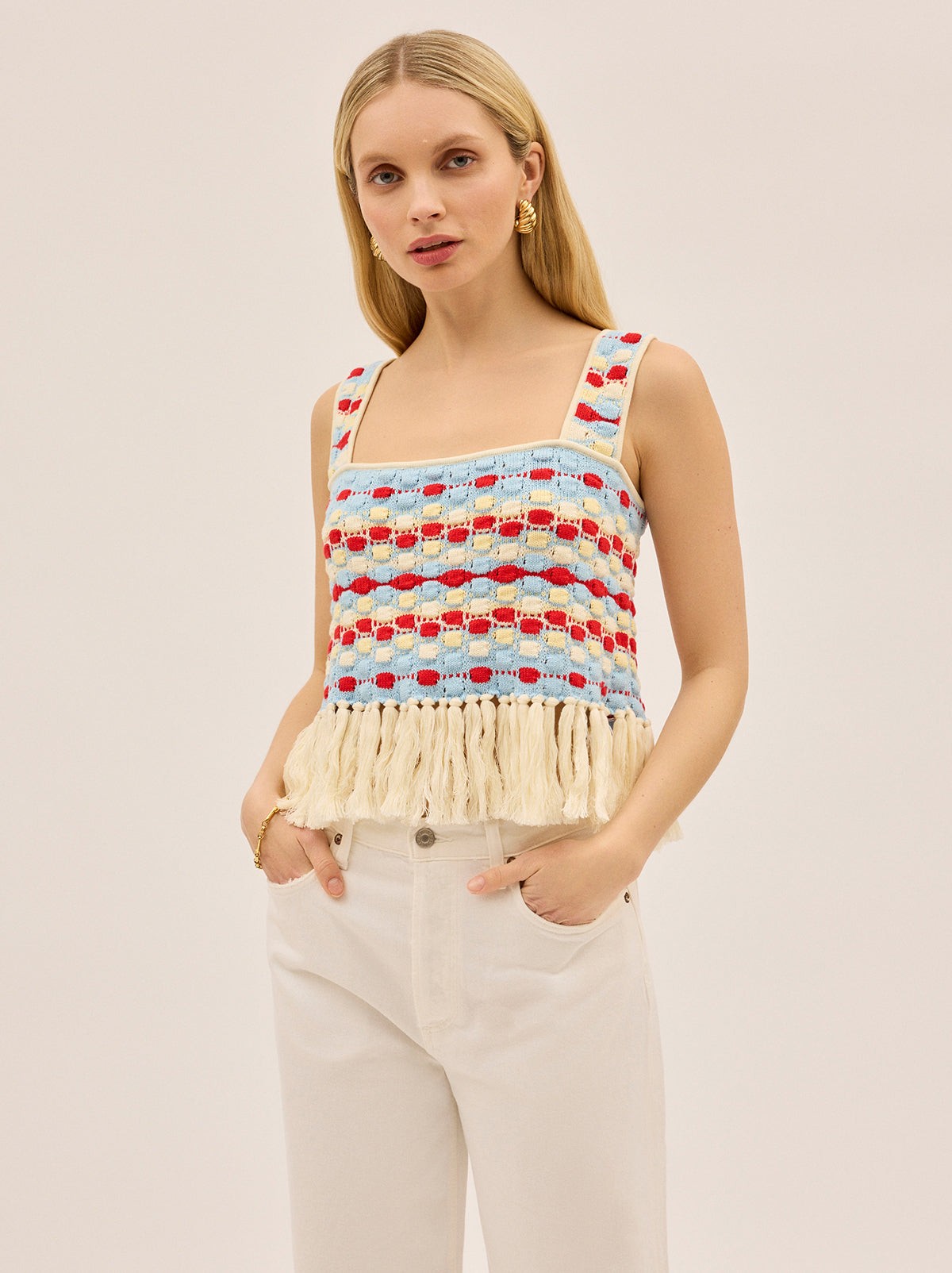 Roxana Multi Knit top view 3