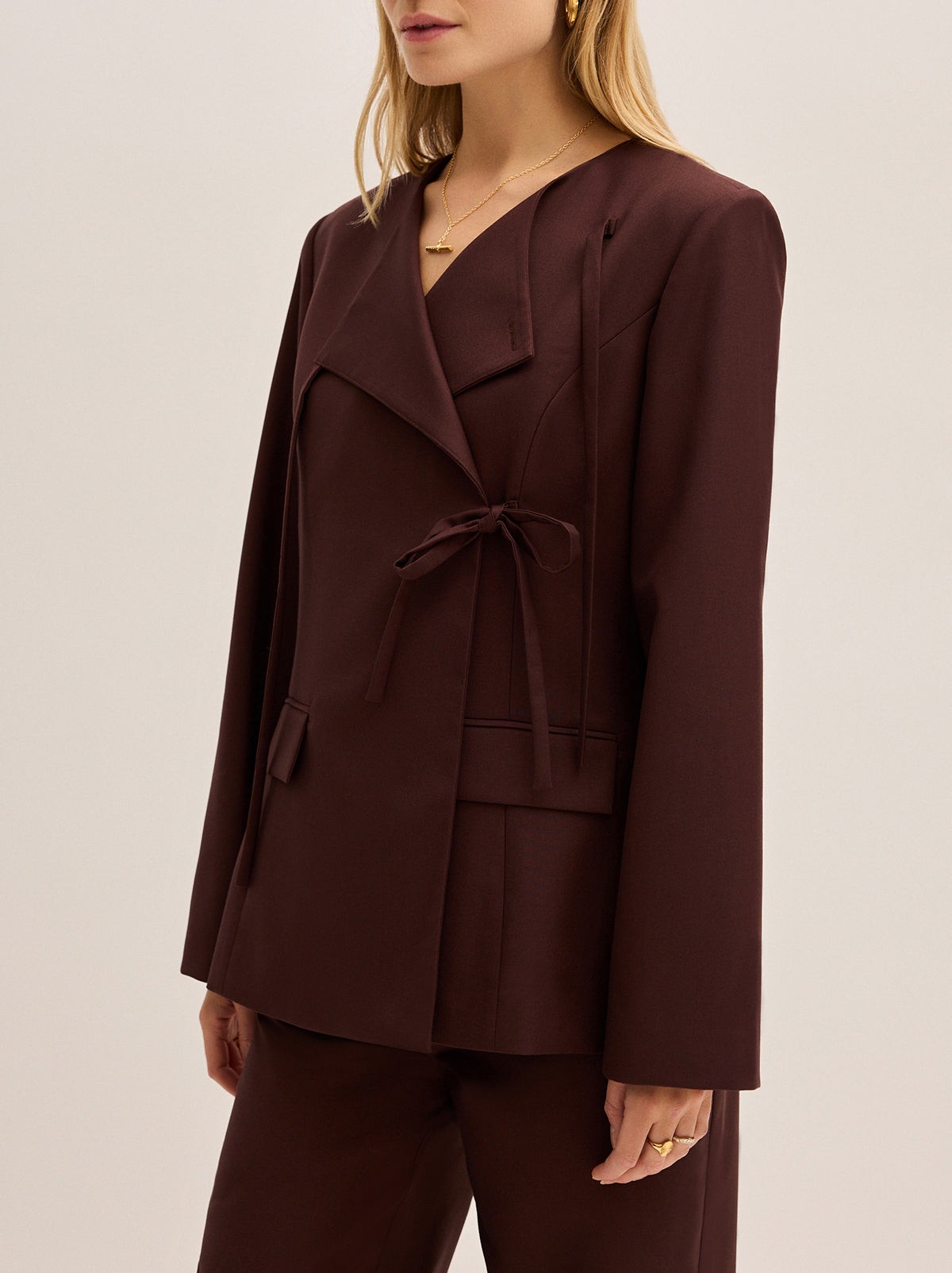 Vivienne Mocha Tailored Blazer view 3