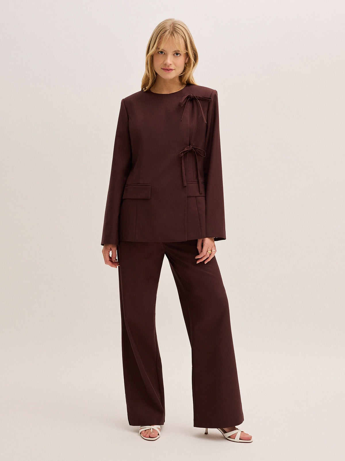 Vivienne Mocha Tailored Blazer view 4